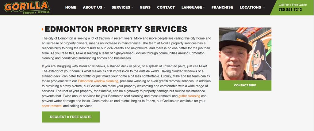 Gorilla Property Services Website