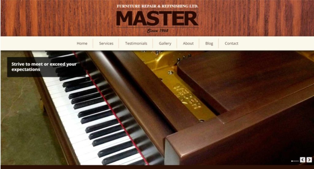 Master Furniture Repair & Refinishing Ltd Website