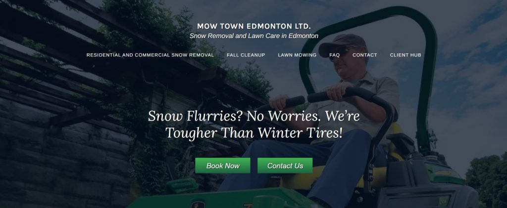 Mow Town Edmonton Website