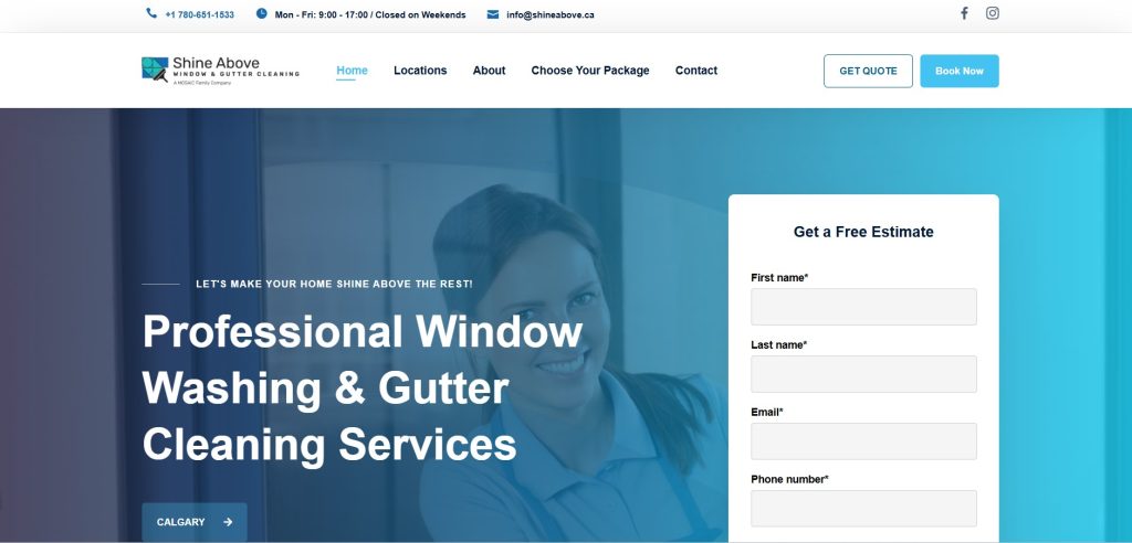 Shine Above Website
