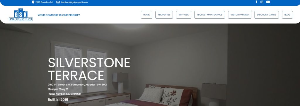 Silverstone Terrace Website